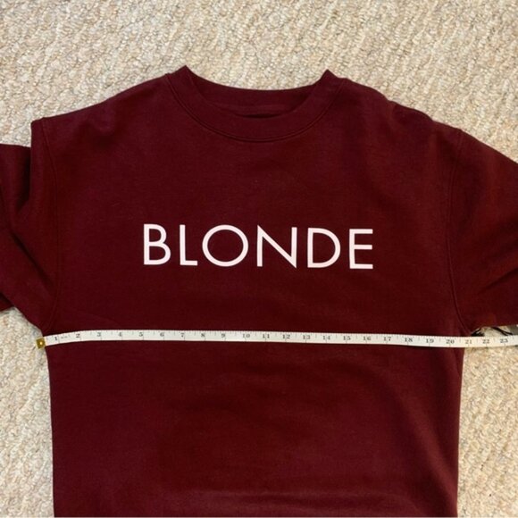 Brunette The Label Core Crew BLONDE Winetasting Burgundy S/M NWT - Picture 9 of 11